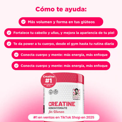 Creatina monohidratada para mujeres